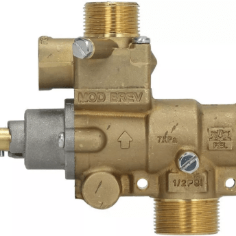 Horeca Parts - Zawór gazowy wlot gazu M28x1,5 rura ø 20mm dł. osi/wału 25/17mm - Kocioł warzelny gazowy Mareno (LF3348013)
