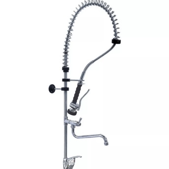 Horeca Parts - Bateria stojąca Classic 1080 mm, jednouchwytowa z krótką dźwignią chromowaną, wkład ceramiczny ø 40 mm, wylewka ø 18x200 mm, wysokość 210 mm, przyłącza ø 1/2"-3/8" Fx500 mm, rozstaw montażowy ø 35 mm
