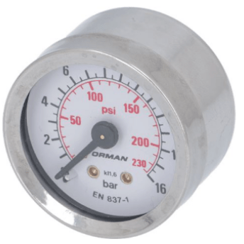 Horeca Parts - Manometr pompy ø 41mm zakres ciśnienia 0-16bar złącze M6 do jednostki parzącej - Ekspres do kawy Pavoni