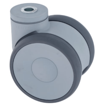 Horeca Parts - Kółko obrotowe z otworem pod śrubę, otwór ø 12 mm, koło ø 100 mm, szer. 20 mm, korpus koła z polipropylenu - Angelo Po