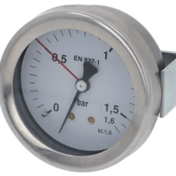 Horeca Parts - Manometr z podłączeniem z tyłu, gwint 1/8", ø 70 mm, czajnik, zakres ciśnienia 0–1,6 bar - Ambach