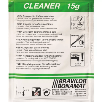 Horeca Parts - Proszek czyszczący do ekspresów do kawy, 60 saszetek po 15 g (4 opakowania), waga 1 kg - Bravilor Bonamat