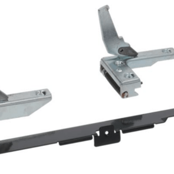 Horeca Parts - Zestaw zawiasów do piekarnika, 3-częściowy, odpowiedni do BOSCH 00643913, lewy/prawy, z wspornikiem montażowym, dł. 520 mm
