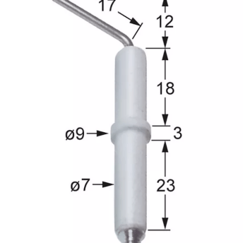 Horeca Parts - Elektroda zapłonowa L1 12mm L2 17mm przyłącze M4 D1 ø 7mm D2 ø 9mm BL1 18mm BL2 3mm BL3 23mm - Mkn (3806024)