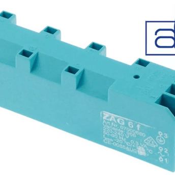 Horeca Parts - Wyjścia jednostki zapłonowej 6 230VAC wymiary 112x22x34mm odległość montażowa 98mm - Kuchnia gazowa Angelo Po