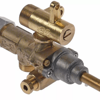 Horeca Parts - Zawór gazowy wlot gazu M15x1 rurka ø 10mm podł. pilota M10x1 dł. osi/wału 31/15mm (3348308)