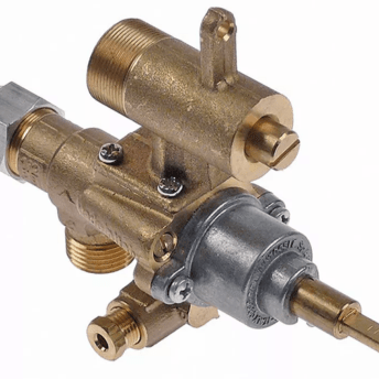 Horeca Parts - Zawór gazowy wlot gazu M18x1.5 rurka ø 12mm dł. osi/wału 35/21mm - Kuchnia gazowa Küppersbusch (3348319)