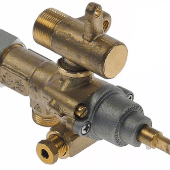 Horeca Parts - Zawór gazowy z wyjściem rurowym wlot gazu M15x1 rurka ø 10mm wylot gazu M17x1 rurka ø 10mm (3348258)