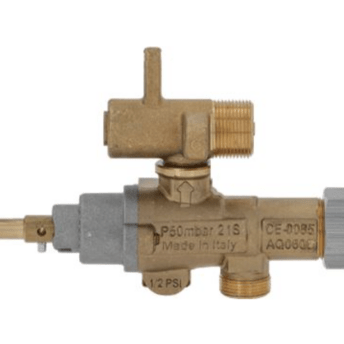 Horeca Parts - Zawór gazowy wlot gazu M15x1 rurka ø 10mm dł. osi/wału 31/23mm