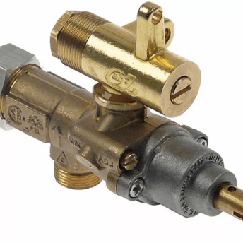 Horeca Parts - Zawór gazowy wlot gazu M15x1 rurka ø 8mm podł. termopary M8x1 dł. osi/wału 23/15mm (3348337)