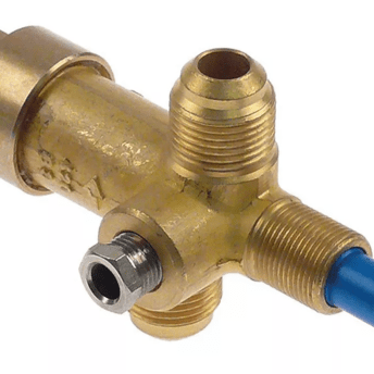 Horeca Parts - Zawór bezpieczeństwa wlot gazu 3/8" ET wylot gazu 3/8" ET mocowanie przednie M14x1 zakres ciśnienia 50mbar (3523003)