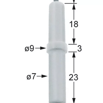 Horeca Parts - Elektroda zapłonowa L1 10mm L2 5mm do złącza zaciskowego M4 D1 ø 7mm D2 ø 9mm BL1 18mm BL2 3mm - Therma (5119855)