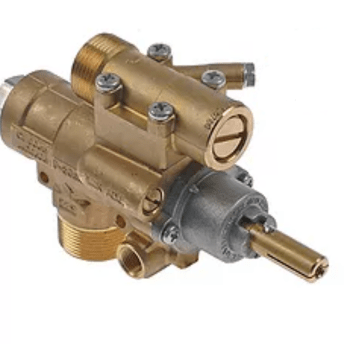 Horeca Parts - Zawór gazowy wej. M28x1,5 wyj. M24x1,5 podł. termopary M9x1 podł. pilota M10x1 - Kocioł warzelny gazowy Giga (5120367)