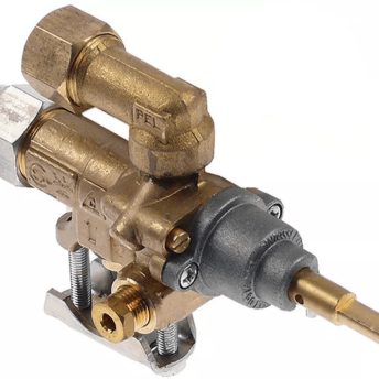 Horeca Parts - Zawór gazowy ø 0,35mm kołnierz rury wlotowej gazu ø 21mm dł. osi/wału 30/17.5mm (5111603)