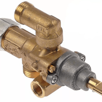 Horeca Parts - Zawór gazowy wlot gazu M16x1.5 rurka ø 10mm wylot gazu M16x1.5 rurka ø 10/8mm