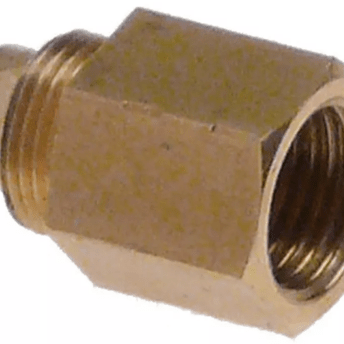 Horeca Parts - Dolna część palnika zapłonowego, długość 18,5 mm, klucz 12, gwint wewnętrzny 1: M10x1, gwint zewnętrzny: M10x0,75, waga 0,008 kg