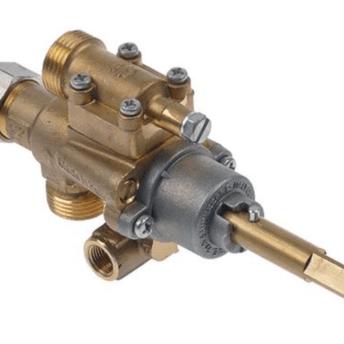 Horeca Parts - Zawór gazowy wlot gazu M20x1.5 rurka ø 12mm wylot gazu M20x1.5 rurka ø 12/10mm podł. termopary M9x1 (5121748)
