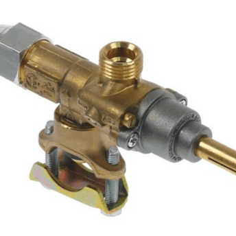 Horeca Parts - Zawór gazowy rura wlotowa gazu kołnierz ø 21mm dysza obejściowa ø 0,35mm dł. osi/wału 22/15mm (5233318)