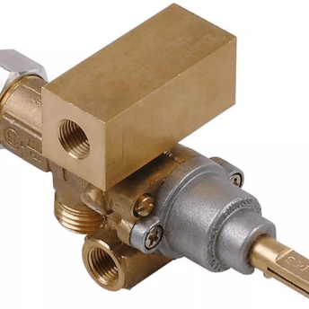 Horeca Parts - Zawór gazowy wlot gazu M16x1.5 rurka ø 10mm wylot gazu 2x M10x1 - Piec konwekcyjno-parowy elektryczny Dexion, Mbm (5234185)