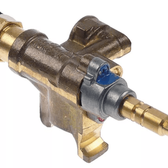 Horeca Parts - Zawór gazowy wej. śr. rurki 16mm wyj. M13x1 rurka ø 8mm dł. osi/wału 35/15mm