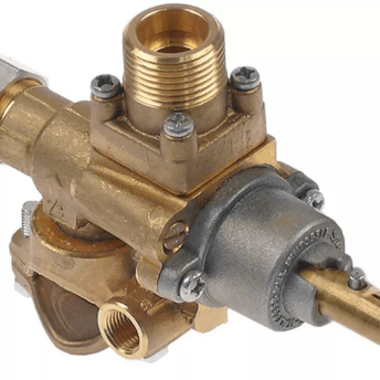 Horeca Parts - Zawór gazowy kołnierz wlotu gazu ø 27mm wylot gazu M20x1,5 rurka ø 12mm (7131322)