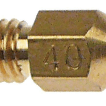 Horeca Parts - Dysza palnika pilota na gaz ziemny, kod 40, średnica otworu ø 0,4 mm, gwint BSF 7/32" (28G), WS 6, ilość: 1 szt. - Rosinox