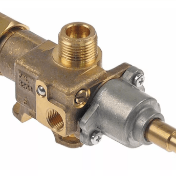 Horeca Parts - Zawór gazowy wej. śr. rurki 21mm wyj. 3/8" podł. termopary M8x1 podł. pilota 1/8" - Makaroniarka gazowa Fagor (3348199)