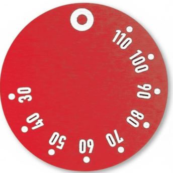 Horeca Parts - Tarcza pokrętła termostatu t.max. 110°C 30-110°C śr. 45mm obrót 310° czerwona