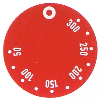 Horeca Parts - Tarcza pokrętła termostatu t.max. 300°C 50-300°C śr. 45mm czerwona