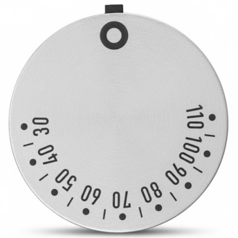 Horeca Parts - Tarcza pokrętła termostatu t.max. 110°C 30-110°C srebrne ø 45mm obrót 270°