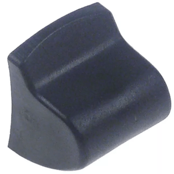 Horeca Parts - Czarny uchwyt do suwaka zaworu, wałek Ø 6×5 mm, waga 0,006 kg - Iberital