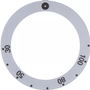 Horeca Parts - Tarcza pokrętła termostatu srebrna t.max. 110°C 30-110°C obrót 270° ø 59mm ø 45,5mm
