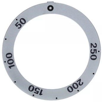 Horeca Parts - Tarcza pokrętła termostatu t.max. 250°C 50-250°C śr. wew. 45,5mm śr. zew. 59mm srebrna