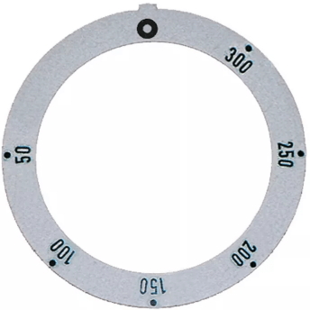 Horeca Parts - Tarcza pokrętła termostatu t.max. 300°C 50-300°C ø 45,5mm srebrny ø 59mm obrót 310° (5120584)