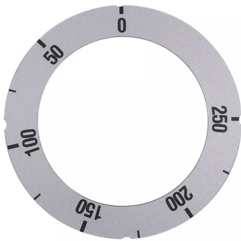 Horeca Parts - Tarcza pokrętła termostatu t.max. 250°C 50-250°C ø 45,5mm srebrny ø 63mm obrót 270°