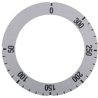 Horeca Parts - Tarcza pokrętła termostatu t.max. 300°C 50-300°C ø 45,5mm srebrny ø 63mm obrót 310°