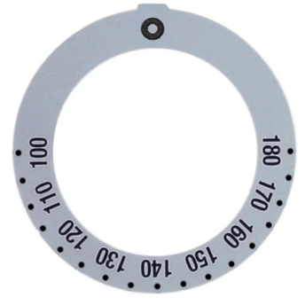 Horeca Parts - Tarcza pokrętła termostatu t.max. 180°C 100-180°C śr. wew. 45,5mm śr. zew. 59mm srebrna