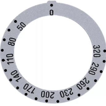 Horeca Parts - Tarcza pokrętła termostatu t.max. 320°C 50-320°C śr. wew. 45,5mm śr. zew. 59mm srebrna