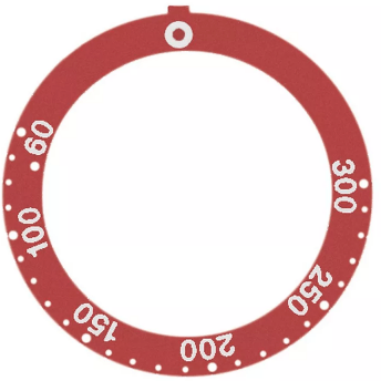Horeca Parts - Tarcza pokrętła termostatu t.max. 300°C 60-300°C śr. wew. 45,5mm śr. zew. 59mm czerwona