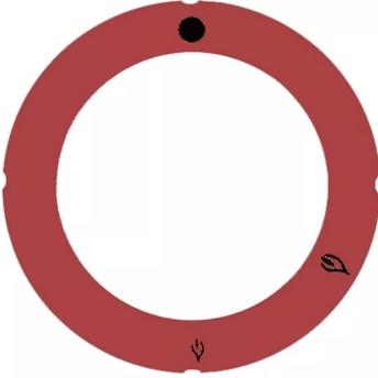 Horeca Parts - Tarcza pokrętła zaworu gazowego bez płomienia zapłonowego ø 45,5mm czerwone