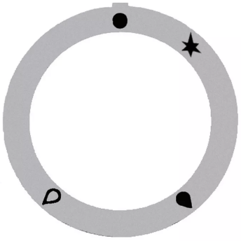 Horeca Parts - Tarcza pokrętła zaworu gazowego z płomieniem zapłonowym śr. 45.5mm srebrna