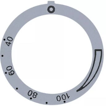 Horeca Parts - Tarcza pokrętła termostatu t.max. 150°C 40-150°C śr. wew. 45,5mm śr. zew. 59mm srebrna