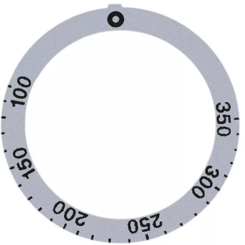 Horeca Parts - Tarcza pokrętła termostatu t.max. 350°C 100-350°C śr. wew. 45,5mm śr. zew. 59mm srebrna