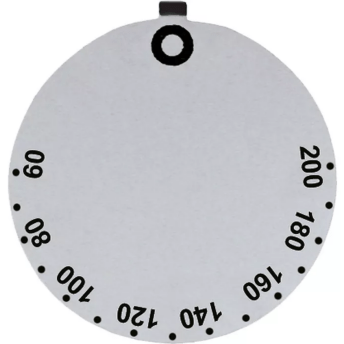 Horeca Parts - Tarcza pokrętła termostatu t.max. 200°C 60-200°C śr. 45mm obrót 270° srebrna