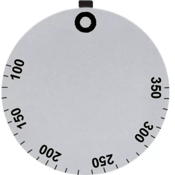 Horeca Parts - Tarcza pokrętła termostatu t.max. 350°C 100-350°C śr. 45mm obrót 270° srebrna