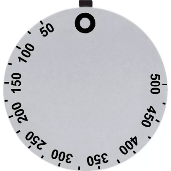 Horeca Parts - Tarcza pokrętła termostatu t.max. 500°C 50-500°C śr. 45mm srebrna