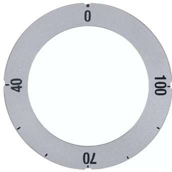 Horeca Parts - Tarcza pokrętła termostatu t.max. 100°C 40-100°C śr. wew. 45,5mm śr. zew. 63mm srebrna