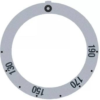 Horeca Parts - Tarcza pokrętła termostatu t.max. 190°C 120-190°C śr. wew. 45,5mm śr. zew. 59mm srebrna