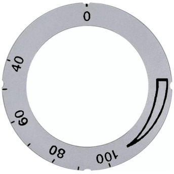 Horeca Parts - Tarcza pokrętła termostatu t.max. 150°C 40-150°C śr. wew. 45,5mm śr. zew. 63mm srebrna