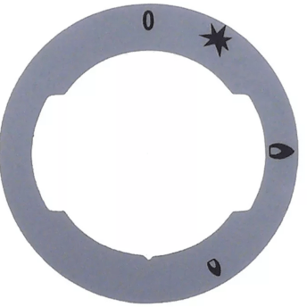Horeca Parts - Tarcza pokrętła zaworu gazowego z płomieniem zapłonowym śr. wew. 42mm śr. zew. 62mm szara